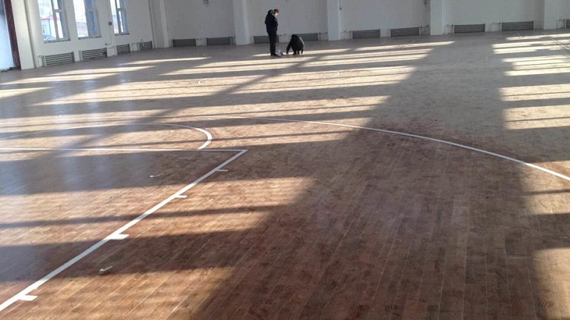 吉林市桦甸消防队运动木地板铺设案例