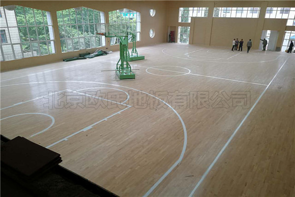 篮球馆木地板--河南许昌实验小学成功案例