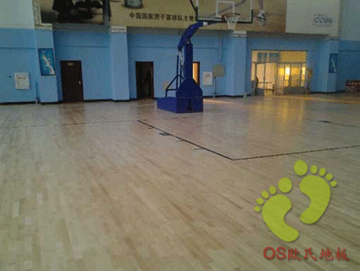 欧氏地板承建内蒙古五原县体育馆地板铺设